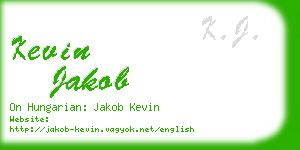 kevin jakob business card